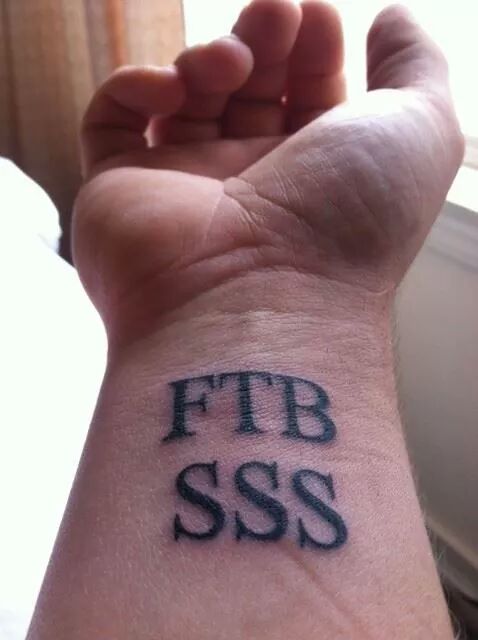 FTB wrist tattoo